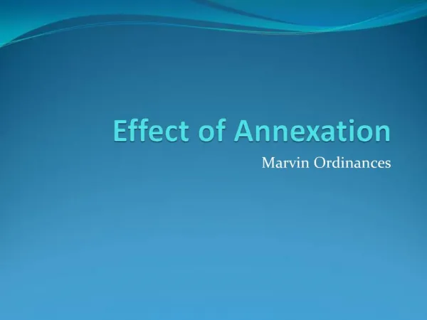 Effect of Annexation