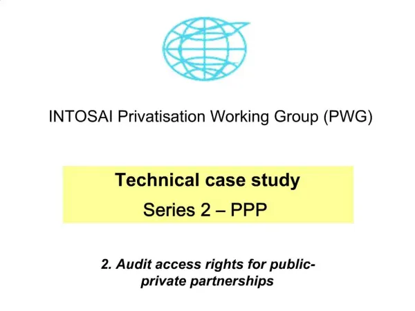 INTOSAI Privatisation Working Group PWG