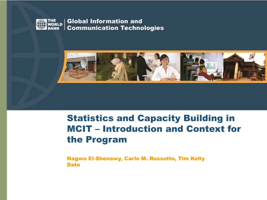 statistics and capacity building in mcit introduction and context for the program