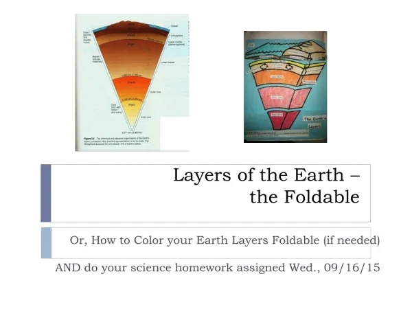 Layers of the Earth – the Foldable