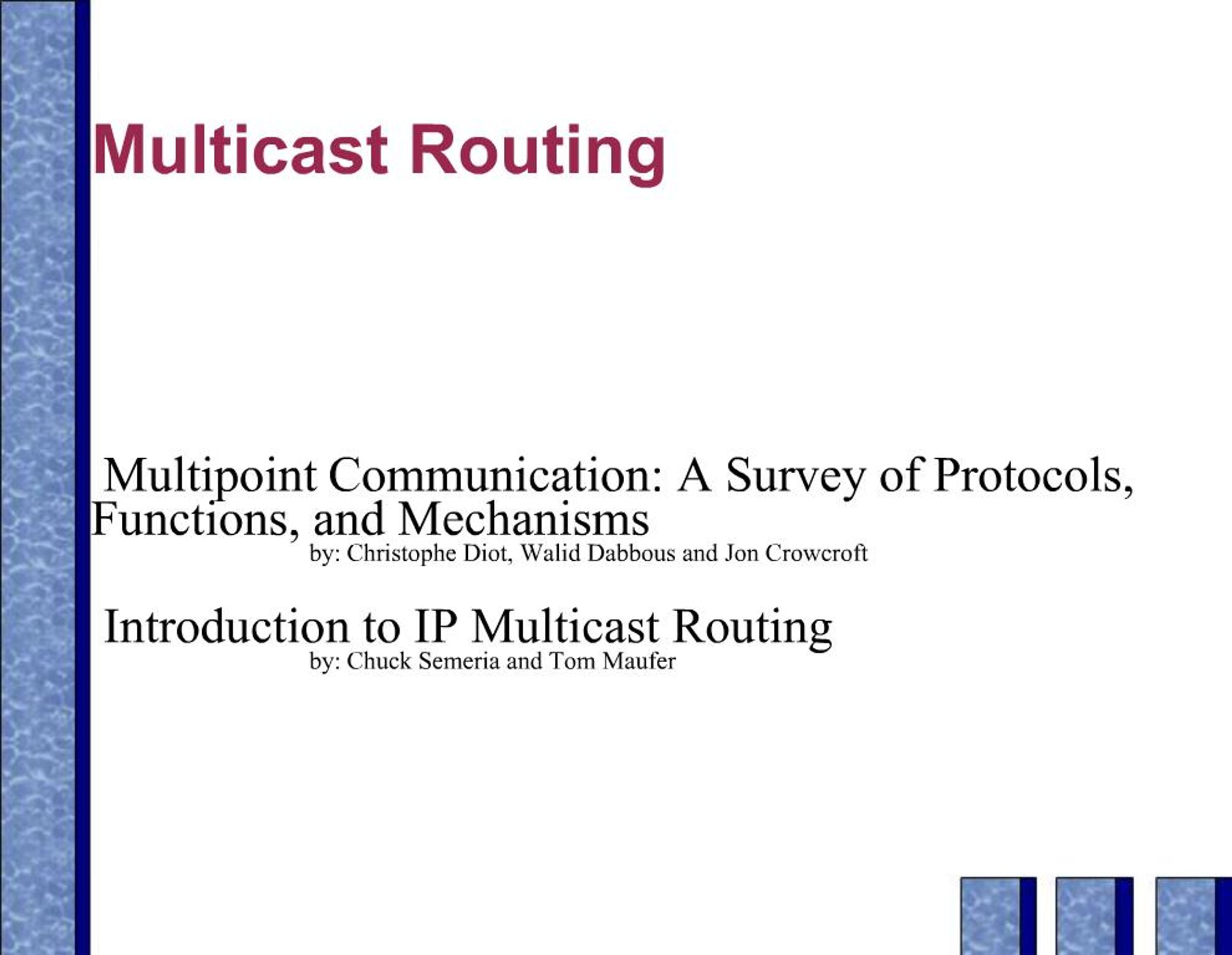 PPT - Multicast Routing PowerPoint Presentation, free download - ID:248398