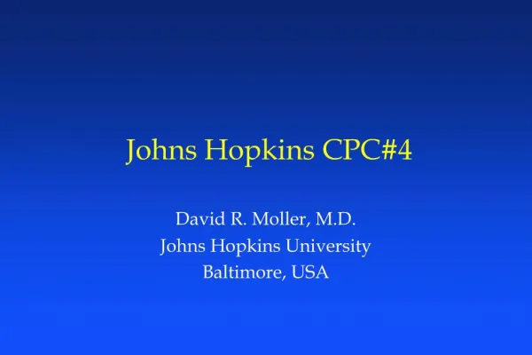 Johns Hopkins CPC4