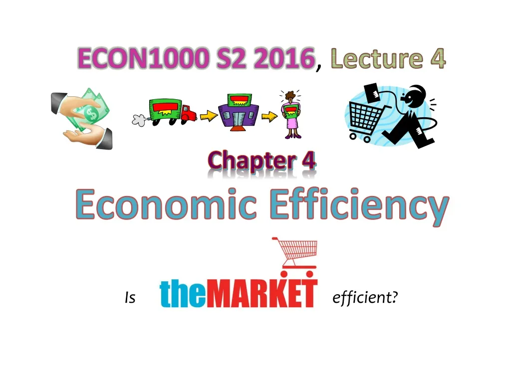 econ1000 s2 2016 lecture 4 chapter 4 economic efficiency is efficient