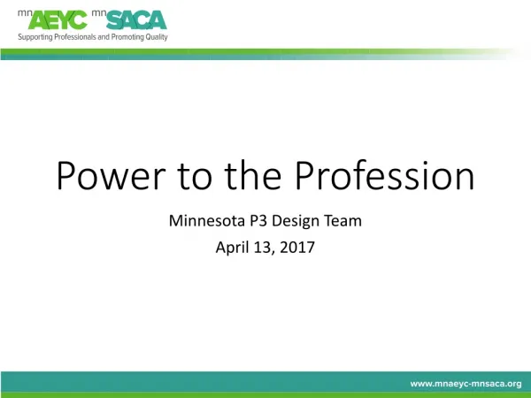Power to the Profession