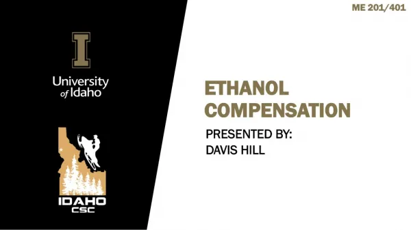 Ethanol Compensation