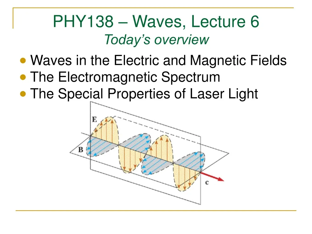 phy138 waves lecture 6 today s overview