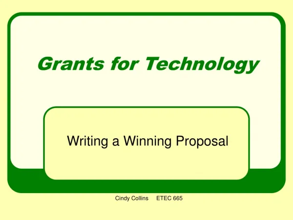 Grants for Technology