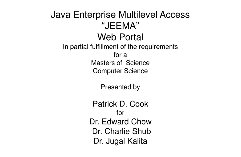 java enterprise multilevel access jeema