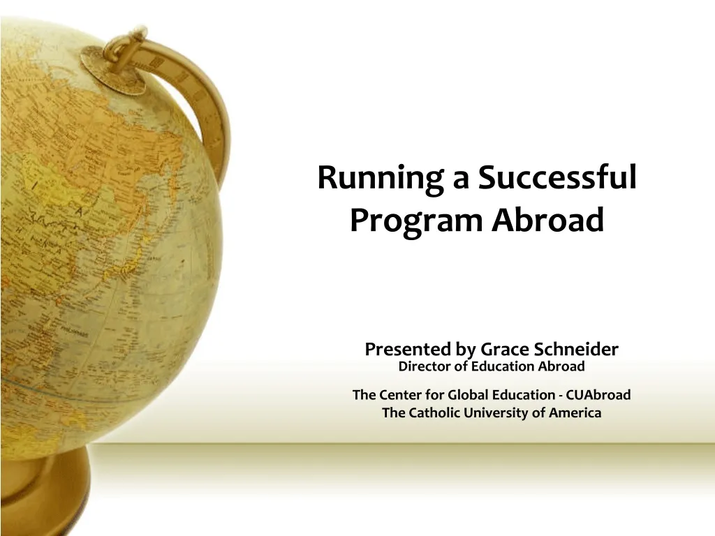running a successful program abroad