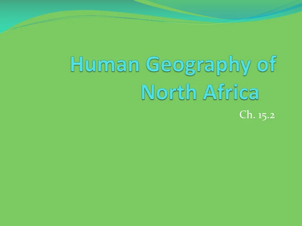 human geography of north africa