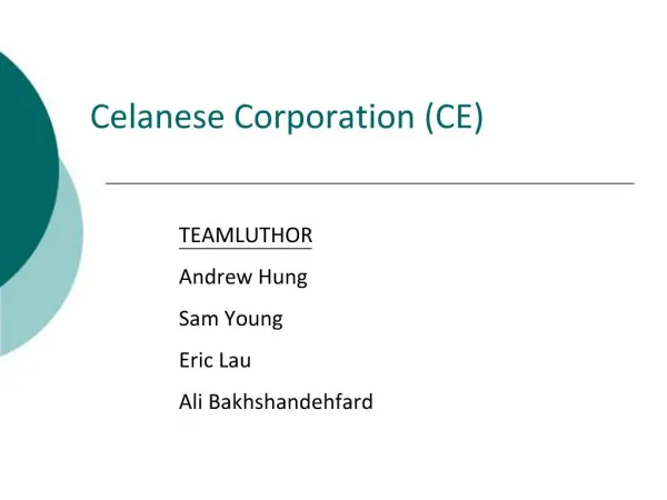 Celanese Corporation CE