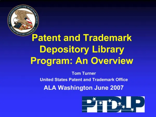 Patent and Trademark Depository Library Program: An Overview
