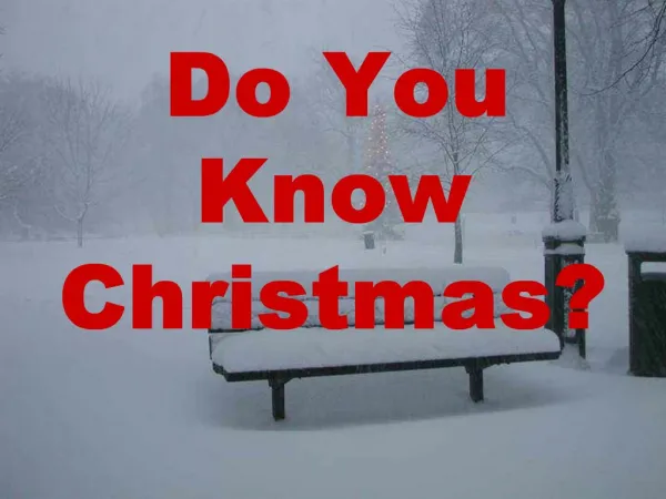 Do You Know Christmas