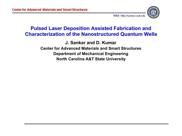 Pulsed Laser Deposition Assisted Fabrication and Characterization of the Nanostructured Quantum Wells