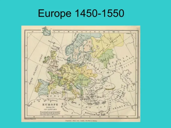 Europe 1450-1550