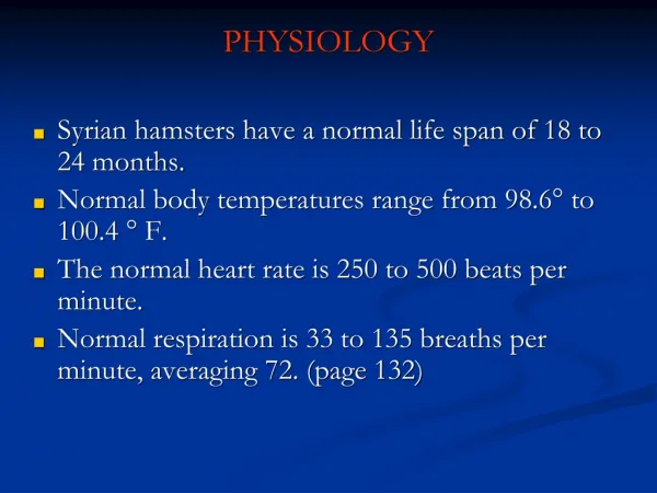 PHYSIOLOGY