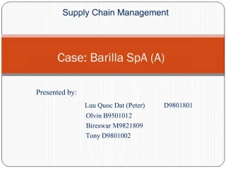 Case: Barilla SpA A - slide 1