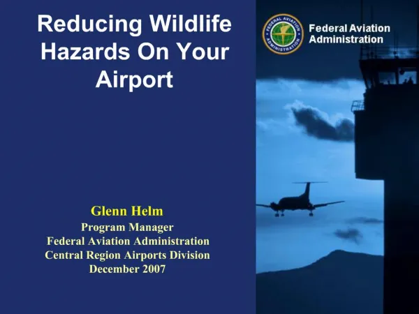 Reducing Wildlife Hazards On Your Airport