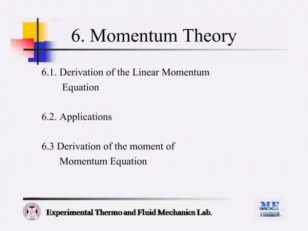 6. Momentum Theory