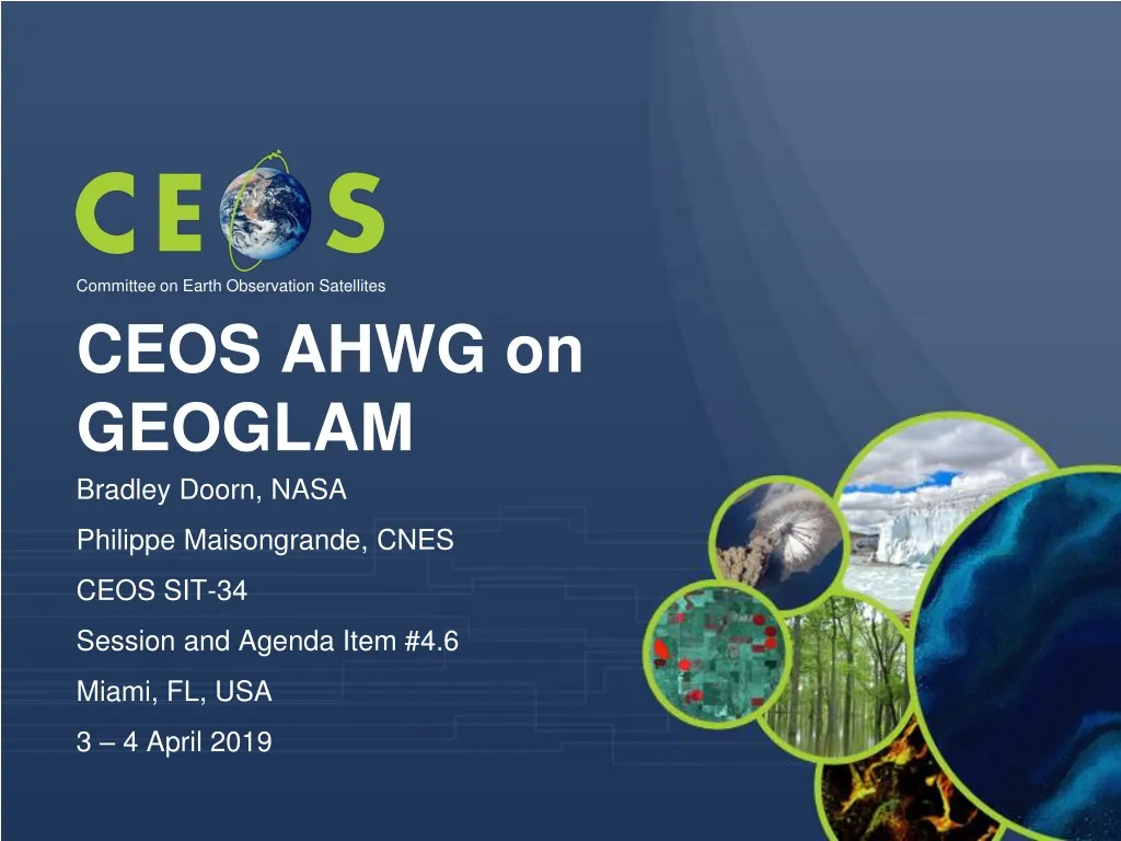 ceos ahwg on geoglam