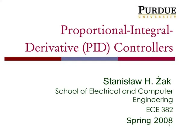 Proportional-Integral-Derivative PID Controllers