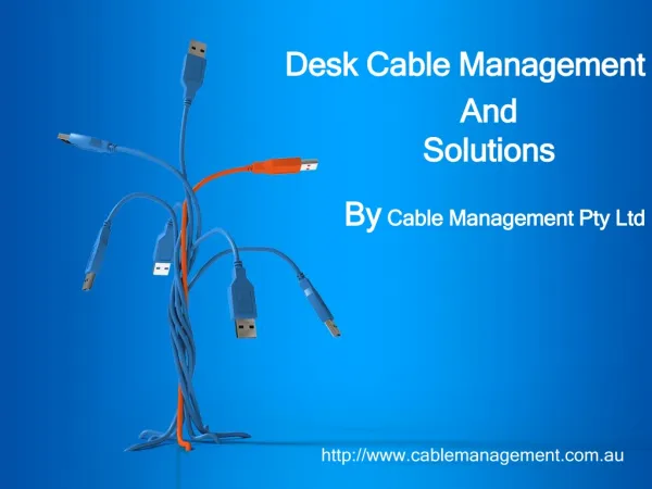 Desk Cable Management - To organize messy cables, reduce tri