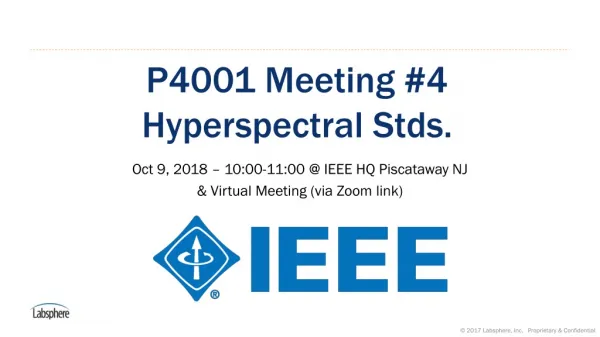 P4001 Meeting #4 Hyperspectral Stds .