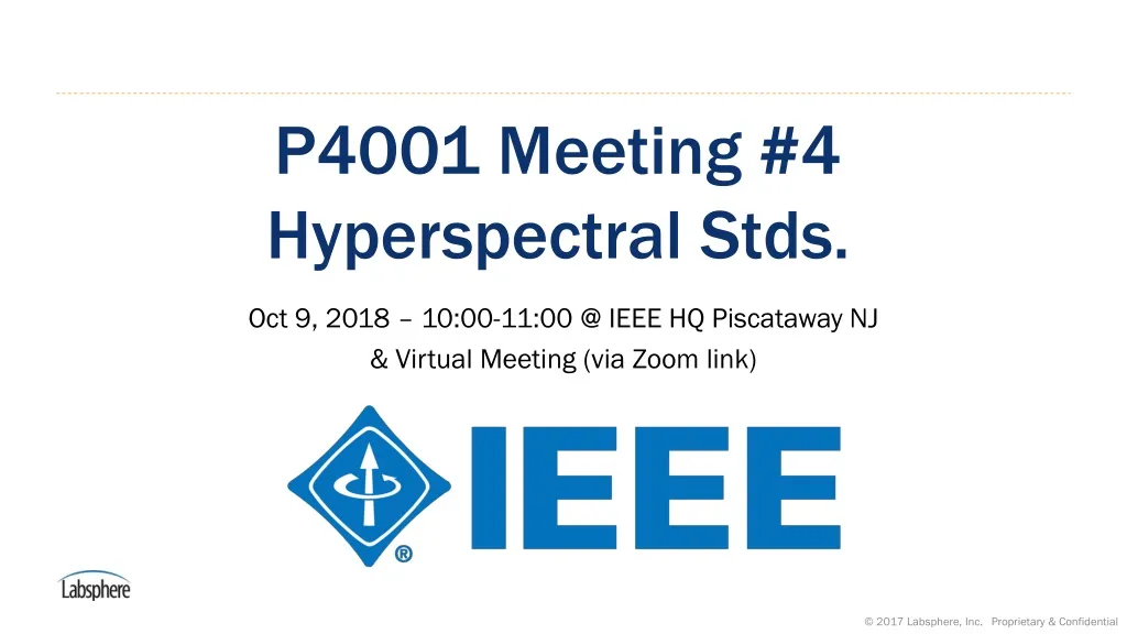 p4001 meeting 4 hyperspectral stds
