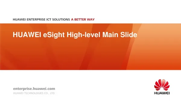 HUAWEI eSight High-level Main Slide