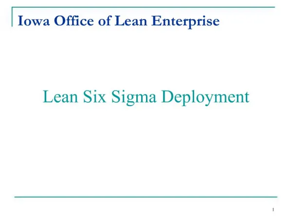 Iowa Office of Lean Enterprise