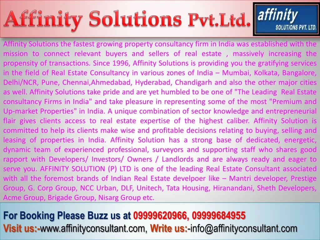 affinity solutions pvt ltd