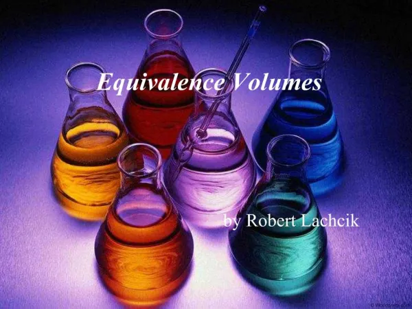 Equivalence Volumes