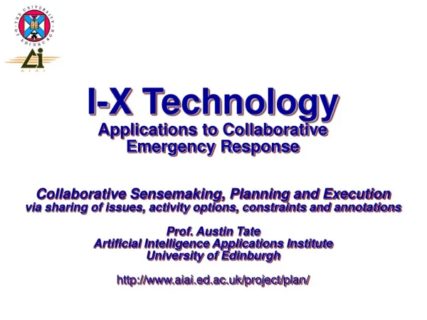 I-X Technology Applications to Collaborative Emergency Response