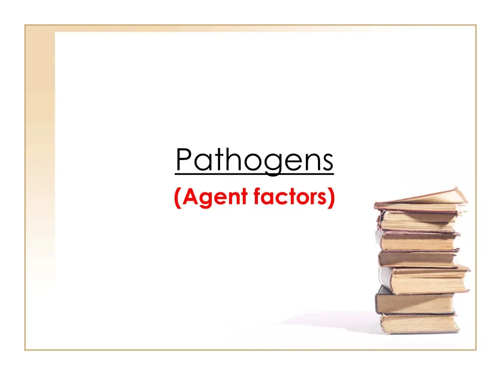 pathogens agent factors