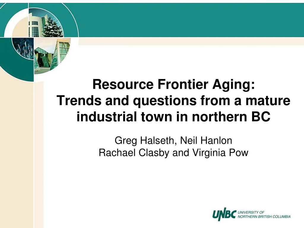 resource frontier aging trends and questions from