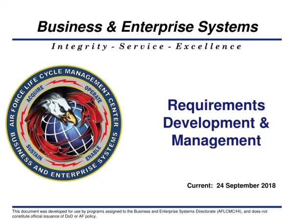 Requirements Development &amp; Management