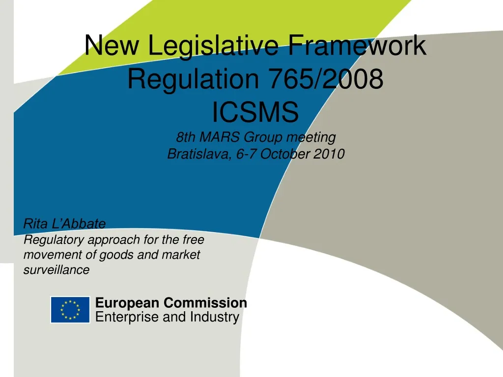 new legislative framework regulation 765 2008