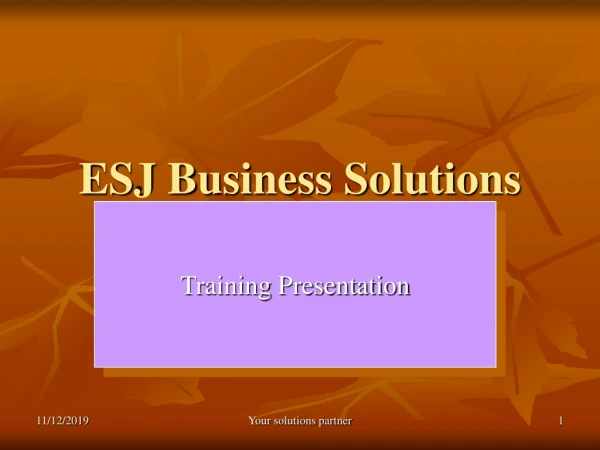 ESJ Business Solutions Overview Presentation.ppt