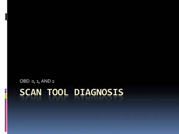 Scan tool diagnosis
