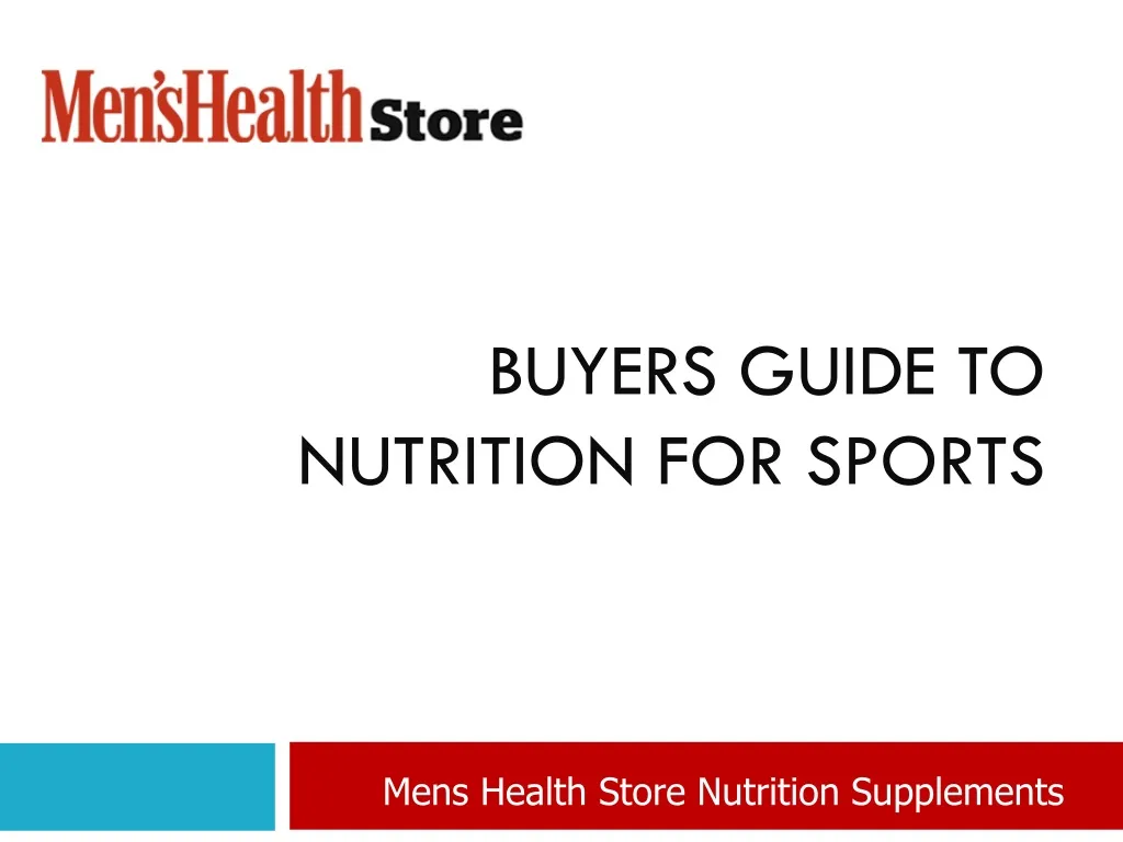 buyers guide to nutrition for sports