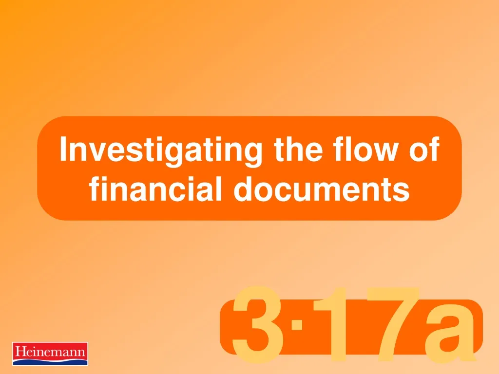 investigating the flow of financial documents