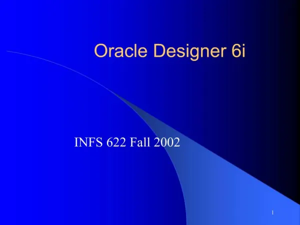 Oracle Designer 6i
