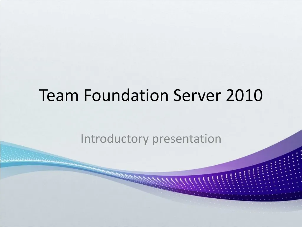 team foundation server 2010