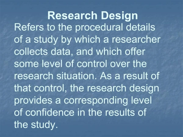 Research Design