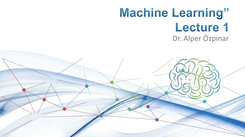 machine learning lecture 1