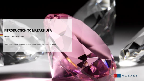 Introduction to Mazars USA