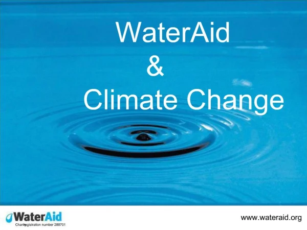 WaterAid Climate Change
