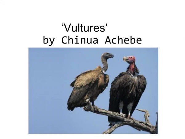 Vultures by Chinua Achebe