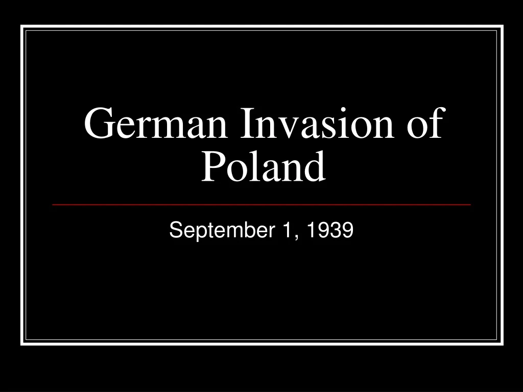 german invasion of poland