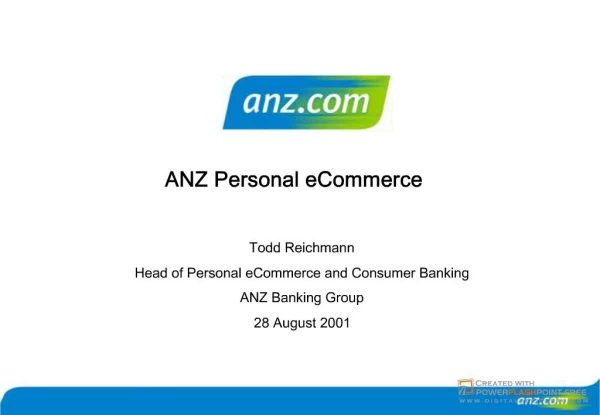 ANZ Personal eCommerce Todd Reichmann